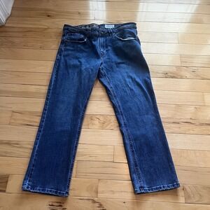 TK Axel Men's Slim Boot Cut Jeans Blue 36x30 Dark Wash Denim Flap Pocket Stretch